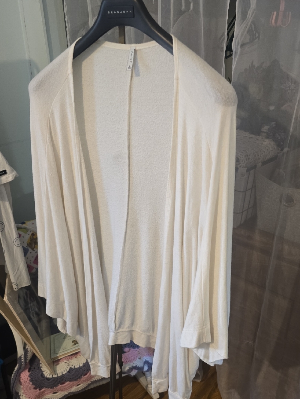 Z Supply Cream Knit Cardigan Large Rayon